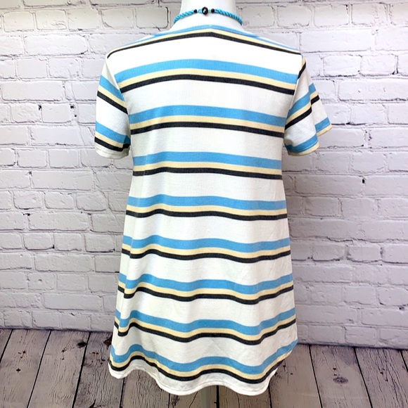 Lime N Chili Waffle Knit Striped Blouse - Picture 3 of 5